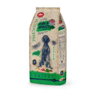 Alice Adult ACTIVE száraztáp felnőtt kutyák részére (sertés és spenót, 17kg)