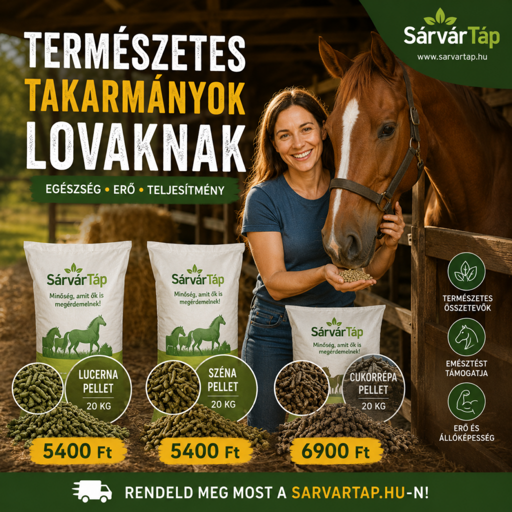 Széna, lucerna, cukorrépa pelletek