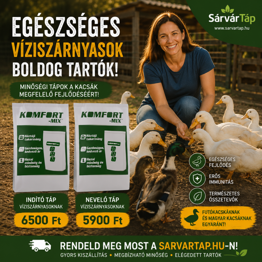 Viziszárnyas indító és nevelő takarmány